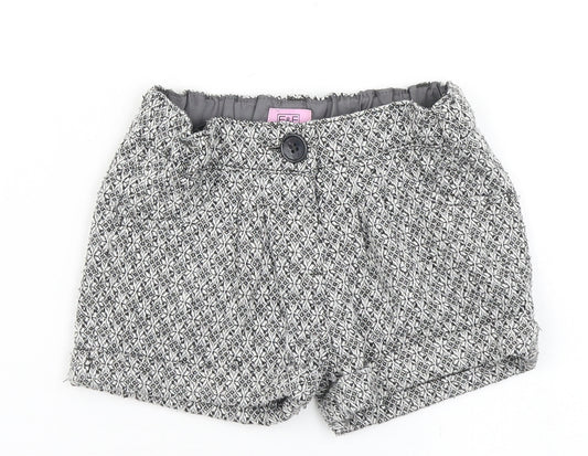 F&F Girls Grey  Polyester Sailor Shorts Size 2-3 Years  Regular Buckle