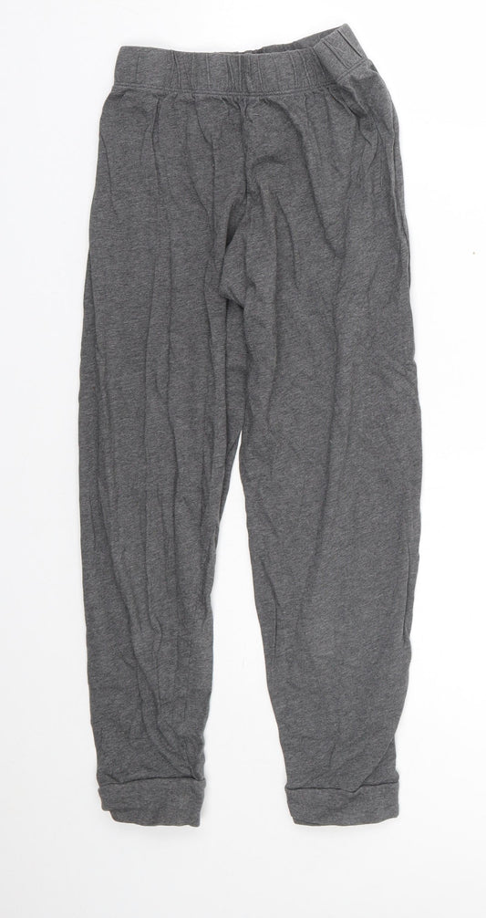 M&S Girls Grey  Cotton Jogger Trousers Size 10-11 Years  Regular