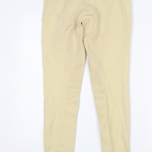 Dublin Womens Beige  Cotton Trousers  Size 12 L28 in Extra-Slim