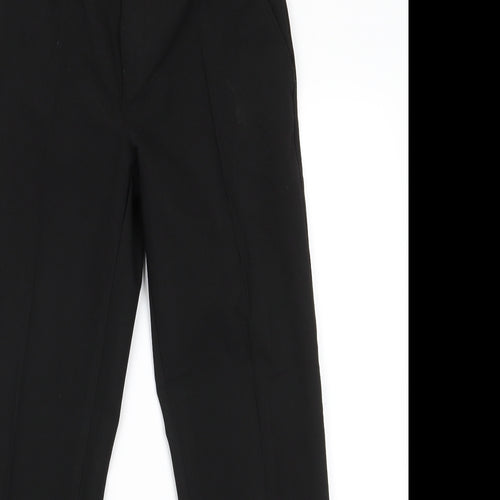 Marks and Spencer Boys Black  Polyester Dress Pants Trousers Size 11-12 Years  Regular Zip - Back Elastication