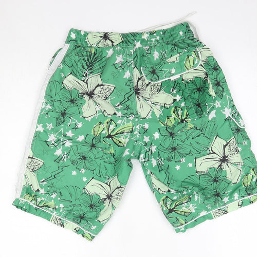 Topman Mens Green  Polyester Sweat Shorts Size S  Regular
