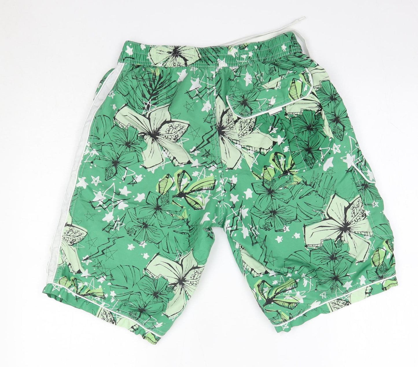 Topman Mens Green  Polyester Sweat Shorts Size S  Regular