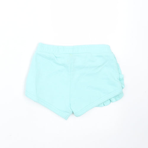 Matalan Girls Green  Cotton Hot Pants Shorts Size 4 Years  Regular
