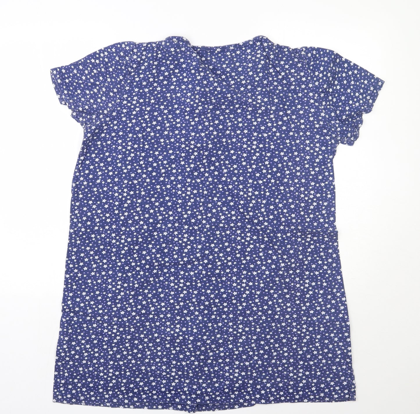 BM Womens Blue Polka Dot Cotton Cami Pyjama Top Size 16