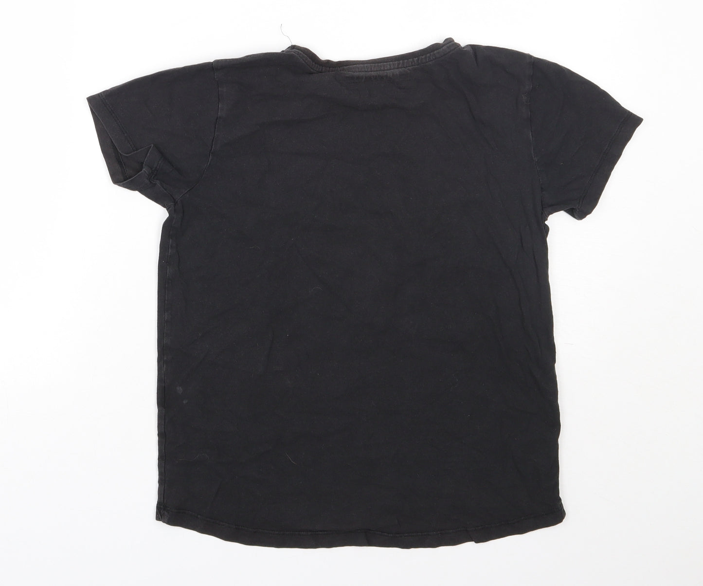 Mojang Boys Black  Cotton Basic T-Shirt Size 10-11 Years Round Neck  - Minecraft