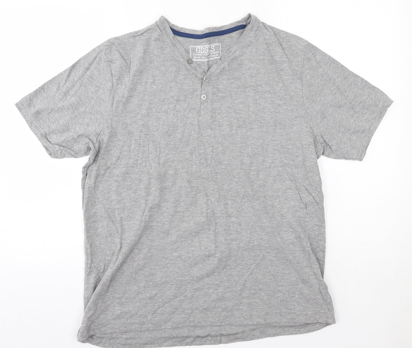 Goodsouls Mens Grey  Cotton  T-Shirt Size L Round Neck