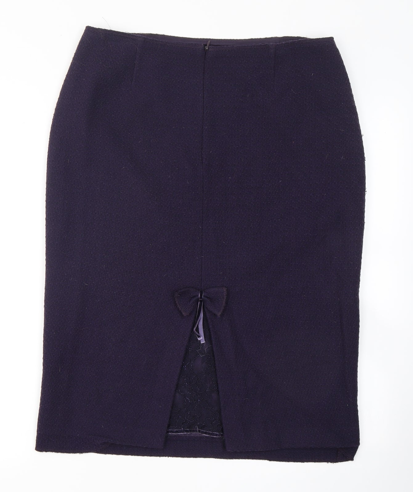 Aria Womens Blue  Polyamide Straight & Pencil Skirt Size 12   Zip