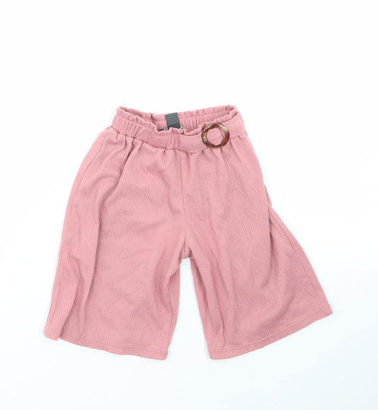 Primark Girls Pink  Polyester Cropped Trousers Size 2-3 Years  Regular