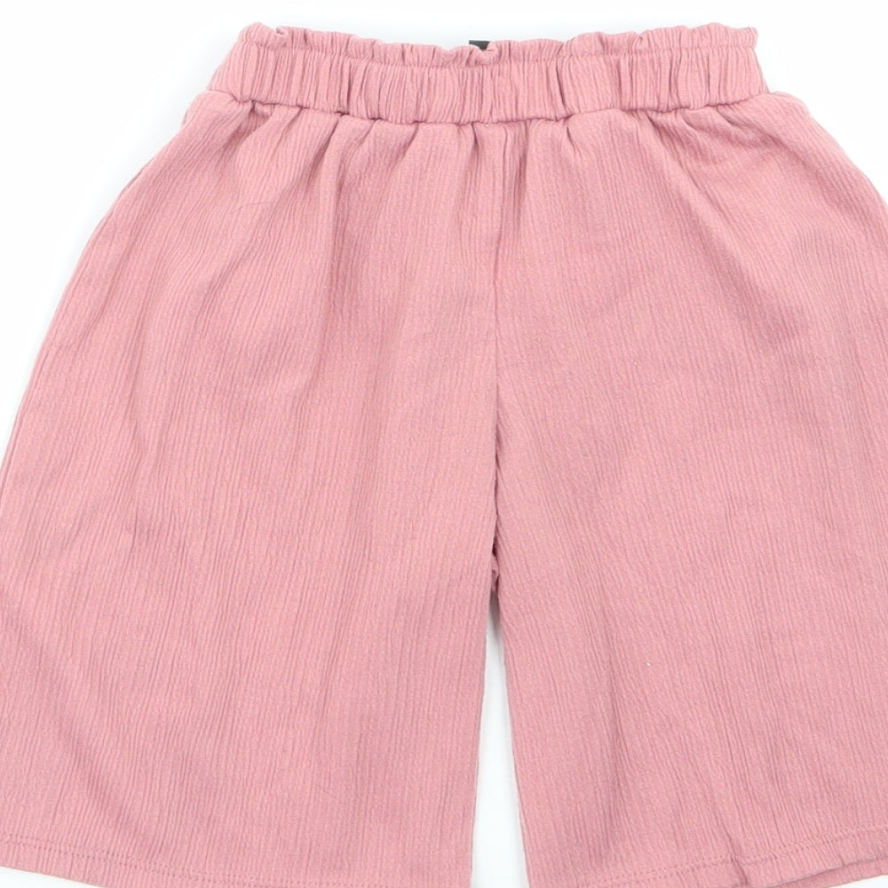 Primark Girls Pink  Polyester Cropped Trousers Size 2-3 Years  Regular