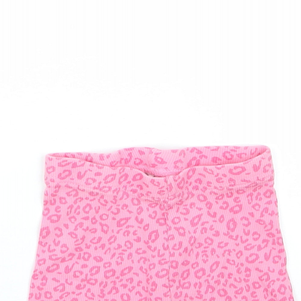 George Girls Pink Animal Print Cotton Cut-Off Shorts Size 2-3 Years  Regular