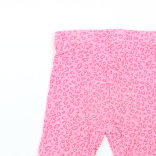 George Girls Pink Animal Print Cotton Cut-Off Shorts Size 2-3 Years  Regular