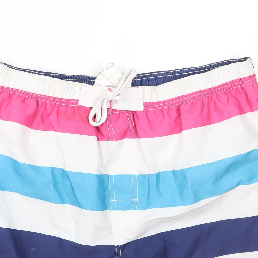 New look man Mens Multicoloured Striped Polyester Sweat Shorts Size XL L6 in Regular