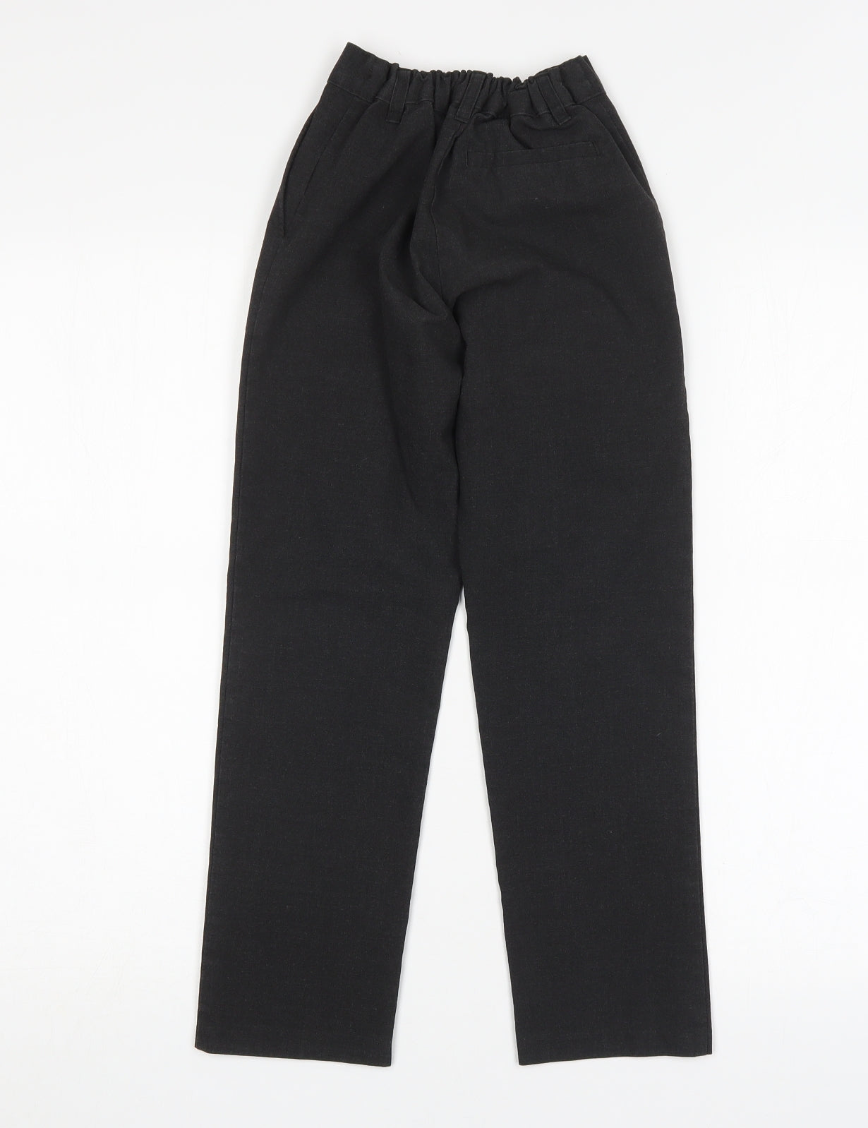 M&S Boys Grey  Polyester Dress Pants Trousers Size 8-9 Years  Regular  - School Wear