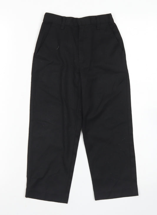 Nutmeg Boys Black  Polyester Dress Pants Trousers Size 4-5 Years  Regular Hook & Eye - School wear