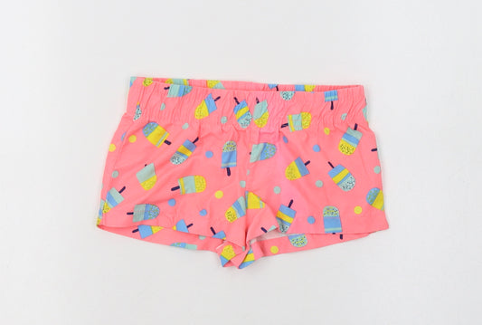 Pep &Co Girls Pink Geometric Polyester Bermuda Shorts Size 2-3 Years  Regular  - Ice Cream Print
