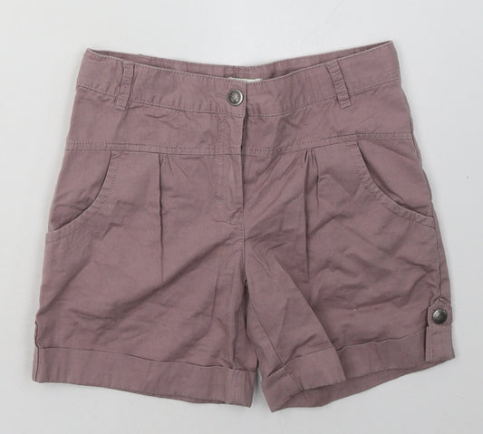 Vertbaudet Girls Purple  Cotton Bermuda Shorts Size 14 Years  Regular Buckle