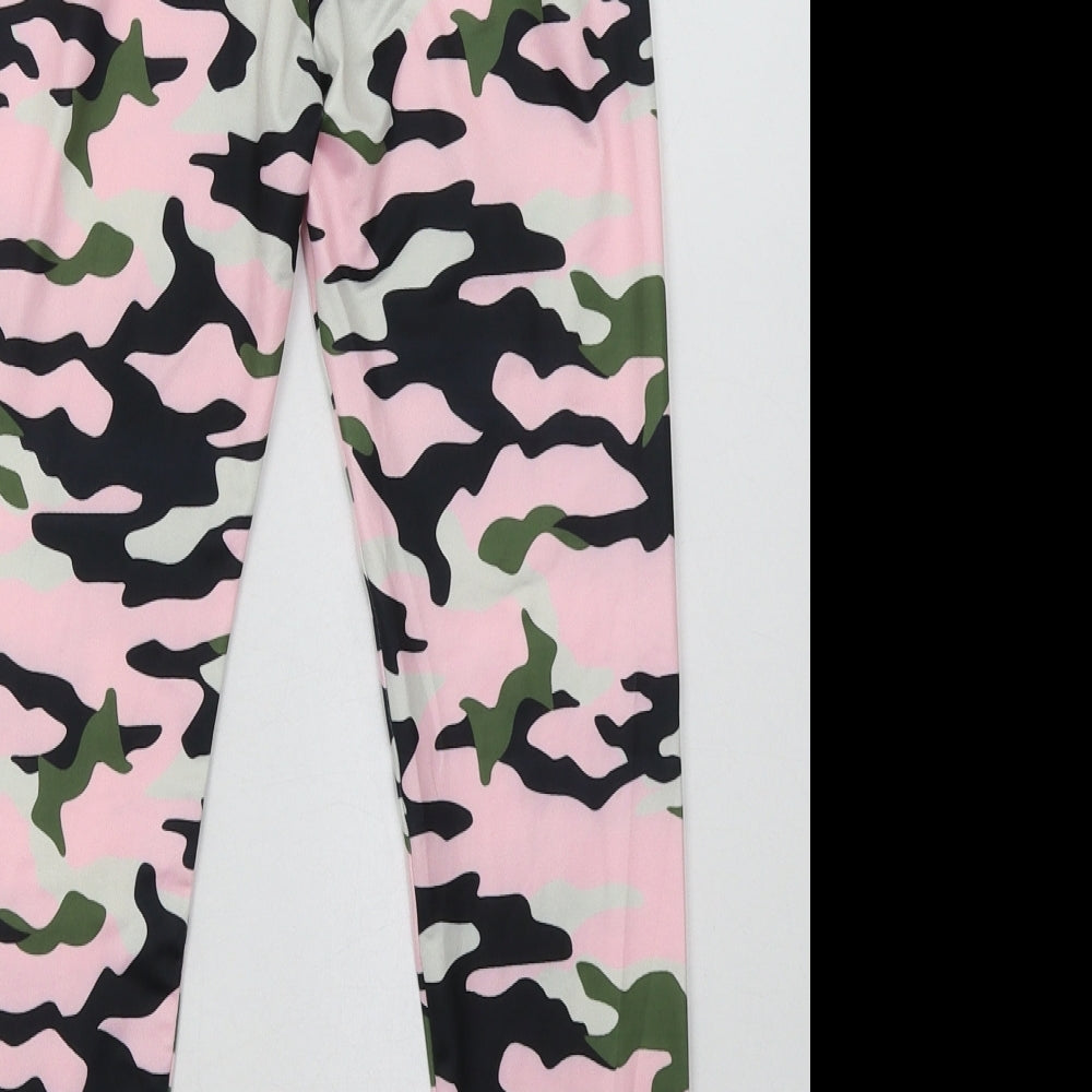 SheIn Girls Pink Camouflage Polyester Sweatpants Trousers Size 9 Months  Regular