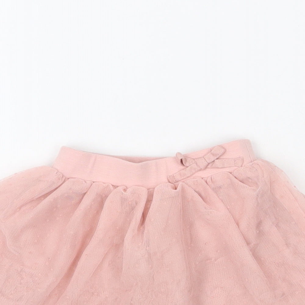 Cocoon Girls Pink  Polyester Skater Skirt Size 0-3 Months  Pull On - Tutu