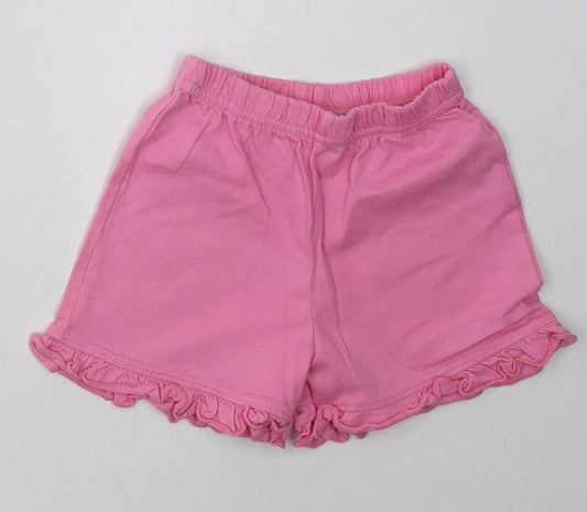 Matalan Girls Pink  Cotton Sweat Shorts Size 2-3 Years  Regular  - Minnie Mouse