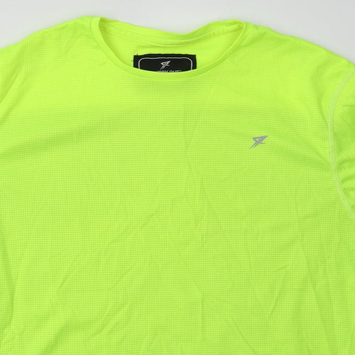 Primark Mens Yellow  Polyester Basic T-Shirt Size S Crew Neck Pullover