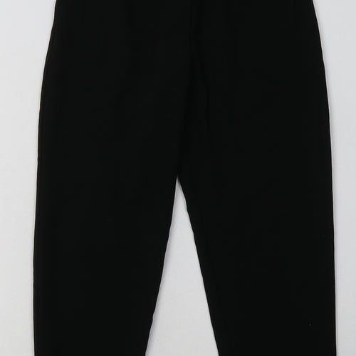 Zara Girls Black  Polyester Capri Trousers Size 9 Months  Regular Tie