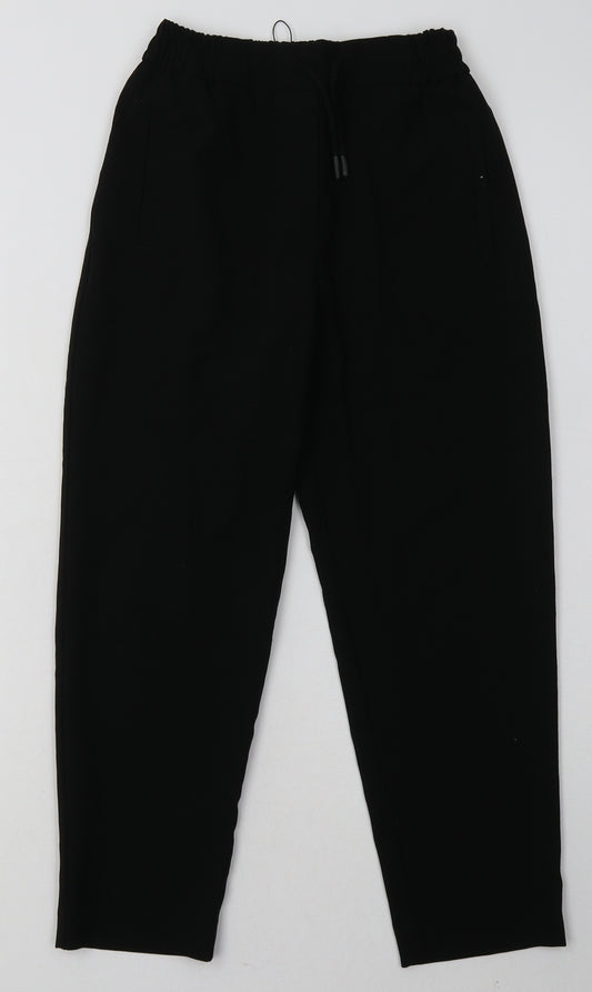 Zara Girls Black  Polyester Capri Trousers Size 9 Months  Regular Tie