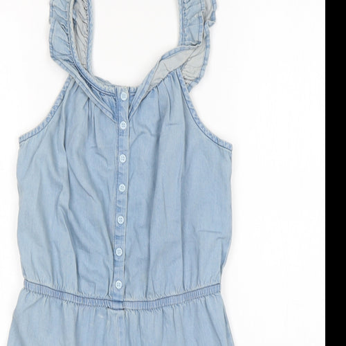 NEXT Girls Blue  Cotton Playsuit One-Piece Size 12 Years