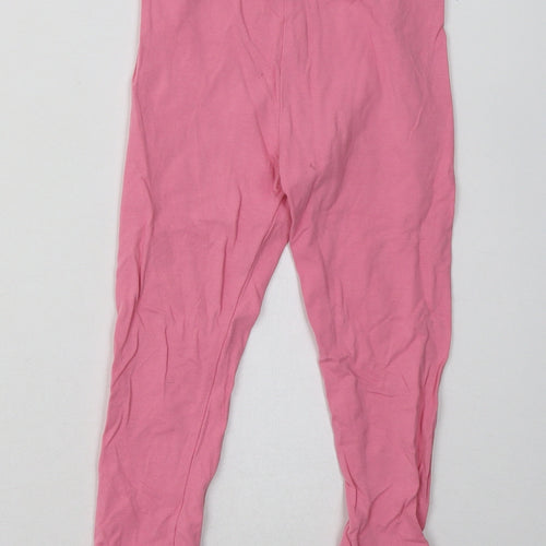 George Girls Pink  Cotton Sweatpants Trousers Size 3-4 Years  Regular