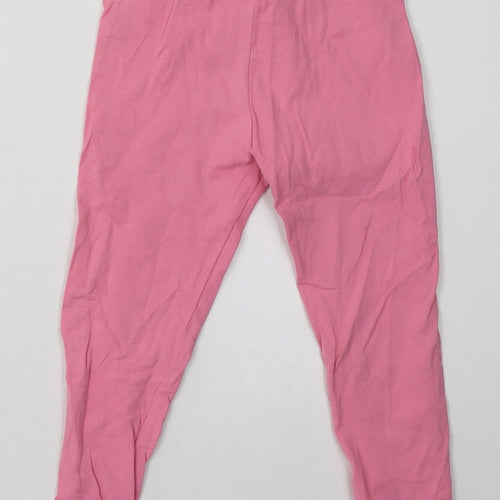 George Girls Pink  Cotton Sweatpants Trousers Size 3-4 Years  Regular