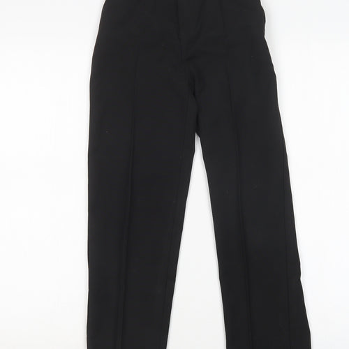 Lily & Dan Boys Black  Polyester Dress Pants Trousers Size 9-10 Years  Regular Hook & Loop - School Wear