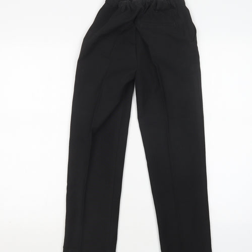 Lily & Dan Boys Black  Polyester Dress Pants Trousers Size 9-10 Years  Regular Hook & Loop - School Wear