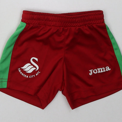 Joma Boys Red  Polyester Shorts Outfit/Set Size 3-6 Months  Tie - Swansea City AFC