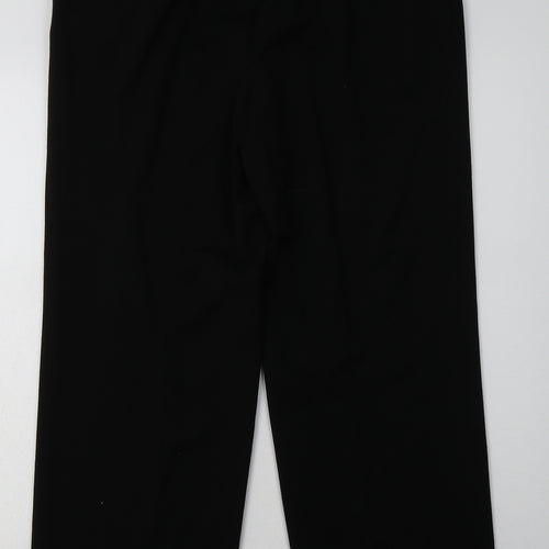 Gelco Womens Black  Polyester Trousers  Size 14 L30 in Regular Button