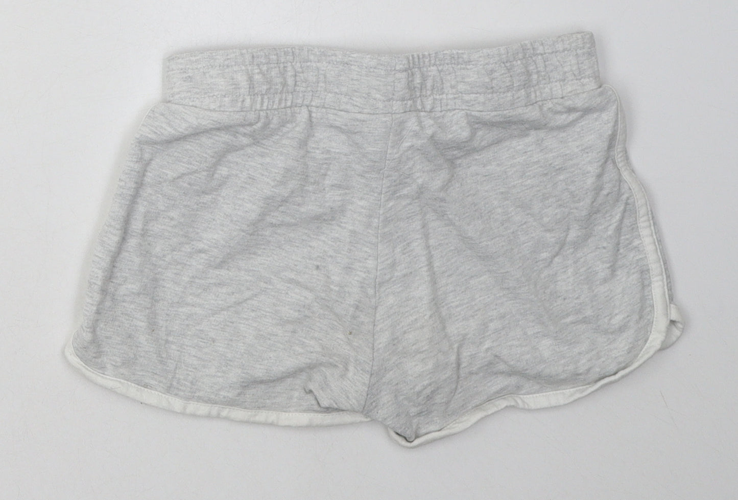 F&F Girls Grey  Cotton Sweat Shorts Size 8-9 Years  Regular Tie