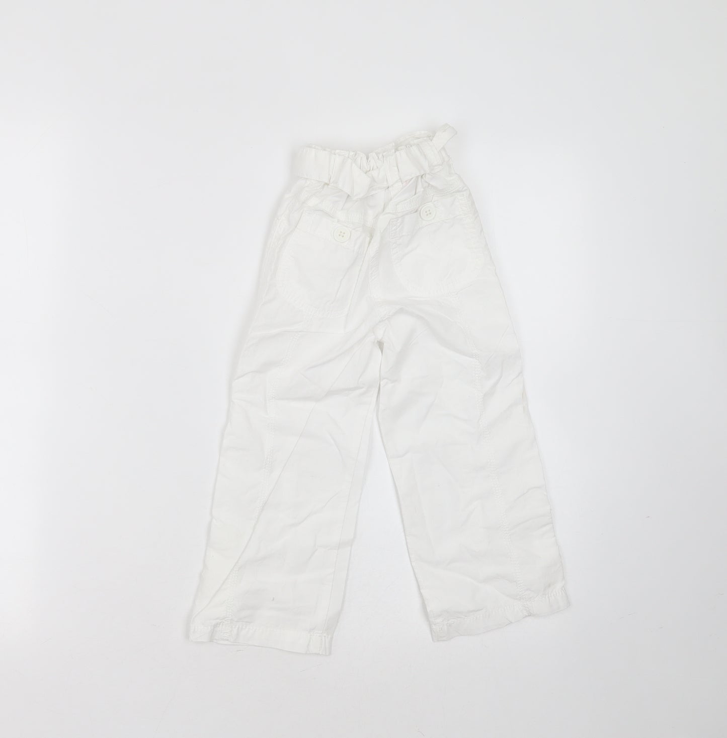 Cherokee Girls White  Cotton Cargo Trousers Size 2-3 Years  Regular