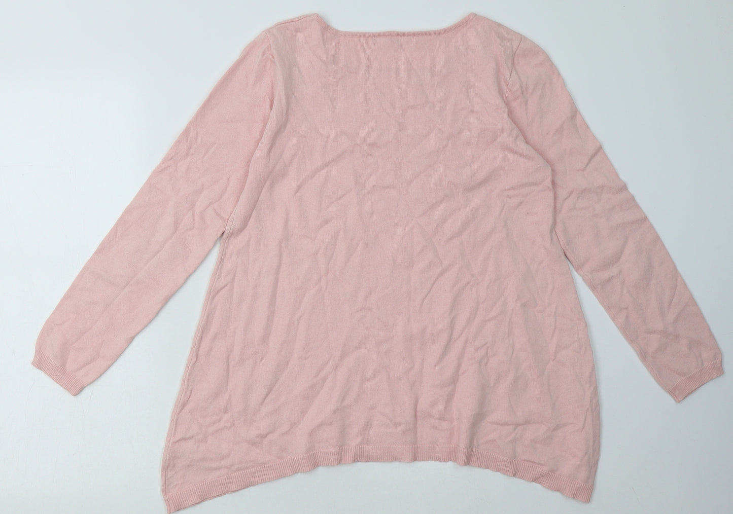 Woolovers Womens Pink  Cotton Pullover Sweatshirt Size XS  Pullover
