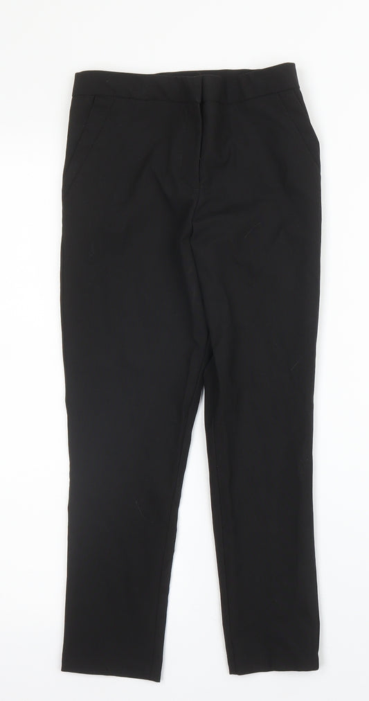George Girls Black  Viscose Carpenter Trousers Size 6-7 Years L20 in Regular Zip