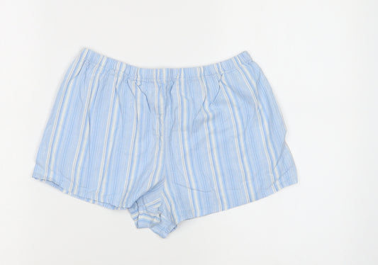 Primark Womens Beige Striped Cotton  Pyjama Pants Size 10