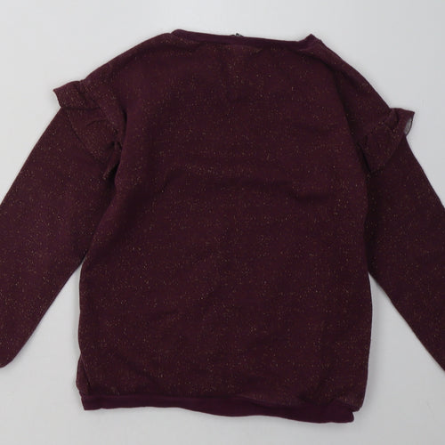 George Girls Purple  Cotton Pullover Sweatshirt Size 8-9 Years  Pullover