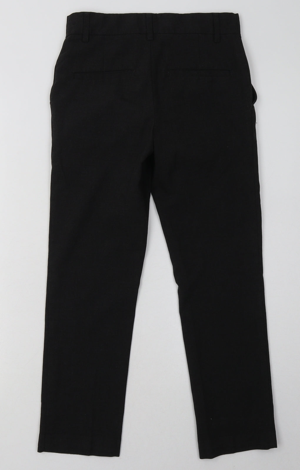 Marks and Spencer Boys Grey  Polyester Capri Trousers Size 9-10 Years  Regular Hook & Eye - School Wear