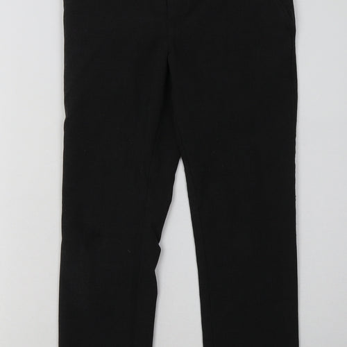 Marks and Spencer Boys Grey  Polyester Capri Trousers Size 9 Years  Regular Hook & Eye - School Wear