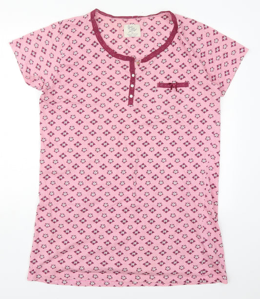 Primark Womens Pink Geometric Cotton Top Dress Size 14