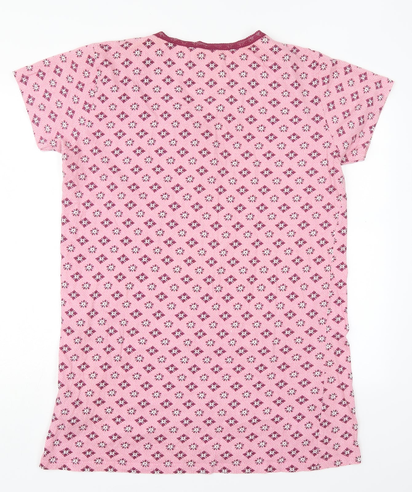 Primark Womens Pink Geometric Cotton Top Dress Size 14