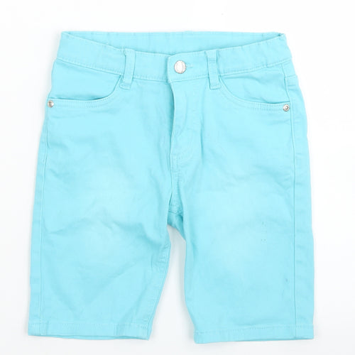 John Baner Girls Blue  Cotton Cargo Shorts Size 11 Years  Regular