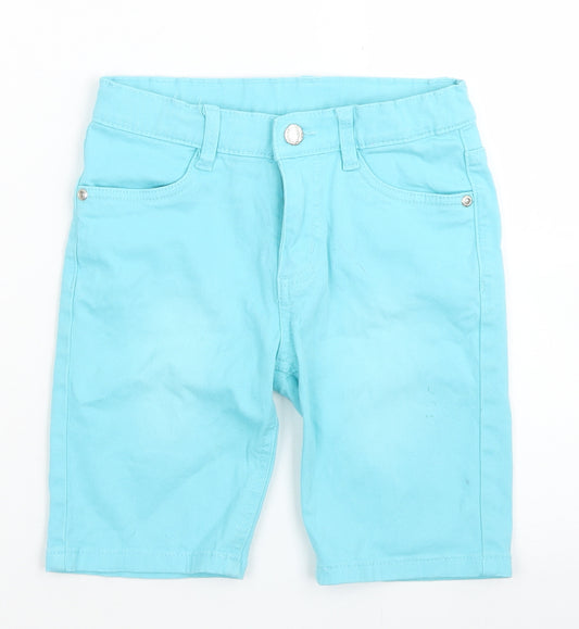 John Baner Girls Blue  Cotton Cargo Shorts Size 11 Years  Regular