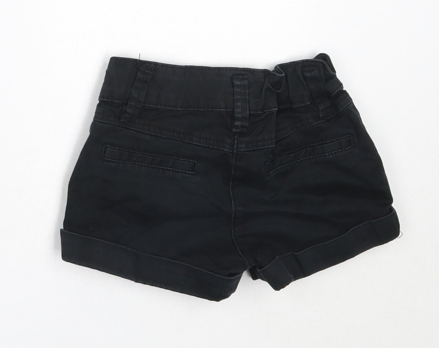 George Girls Black  Cotton Bermuda Shorts Size 4 Years  Regular