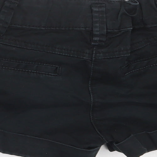 George Girls Black  Cotton Bermuda Shorts Size 4 Years  Regular