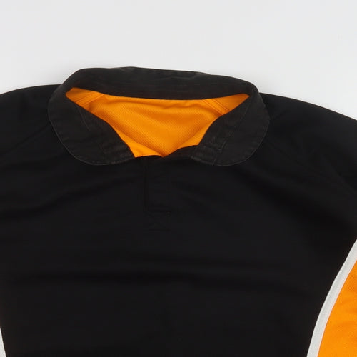 Falcon Mens Black Striped Polyester Pullover Sweatshirt Size M
