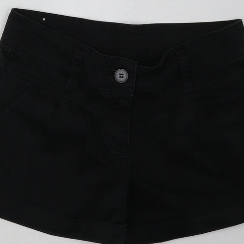 NEXT Girls Black  Cotton Bermuda Shorts Size 11 Years  Regular Buckle
