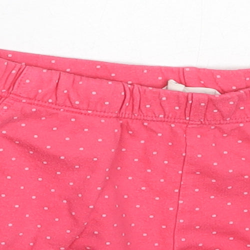 H&M Girls Pink Polka Dot Cotton Hot Pants Shorts Size 4-5 Years  Regular